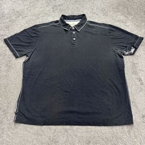 Tommy Bahama Jeans Polo Shirt Mens XL Faded Gray Cotton Short Sleeve Casual Top